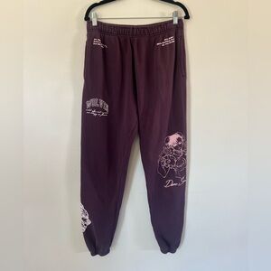 Darc Sport X Street Fighter Chun Li Purple Jogger Sweatpants Size Medium